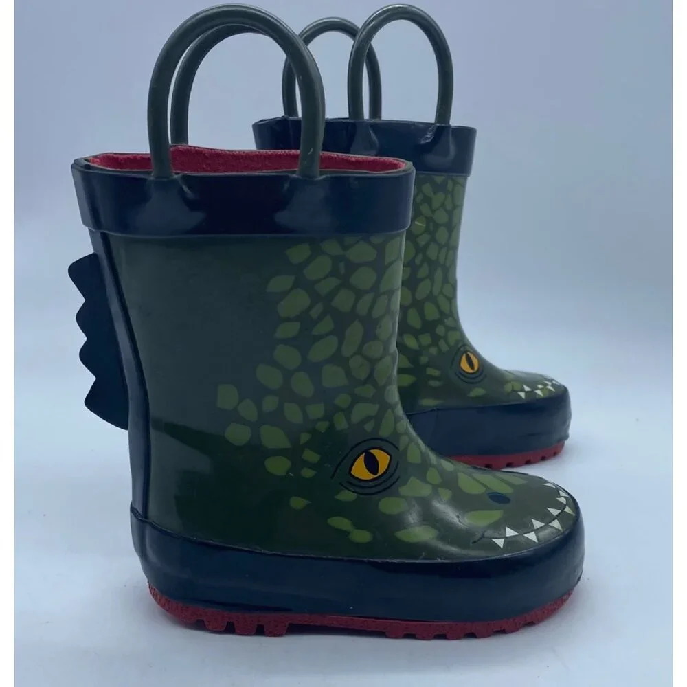 Capelli New York Kids Dinosaur Rain‎ Boots Kid Size 4/5